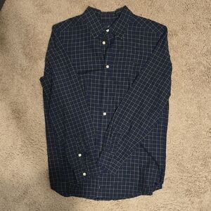 Ralph Lauren Navy and Yellow Plaid Shirt